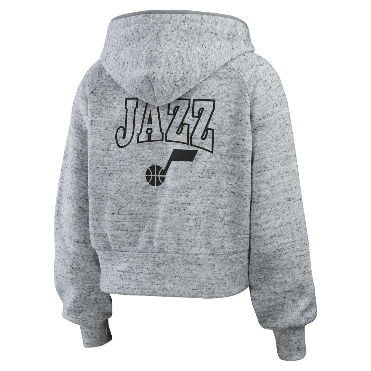 Utah Jazz WEAR by Erin Andrews Women's Speckled Radiator Full-Zip Hoodie Heather Gray