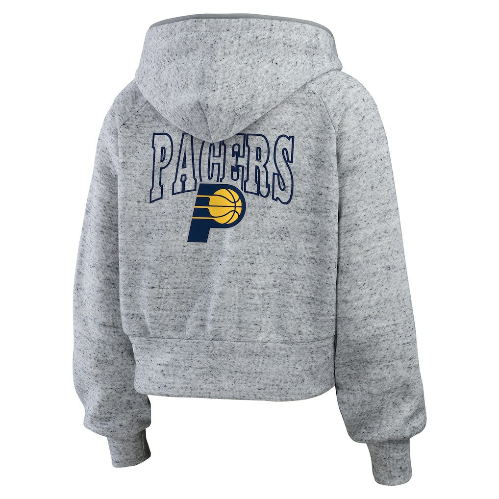 Indiana Pacers WEAR by Erin Andrews Women's Speckled Radiator Full-Zip Hoodie Heather Gray outlet