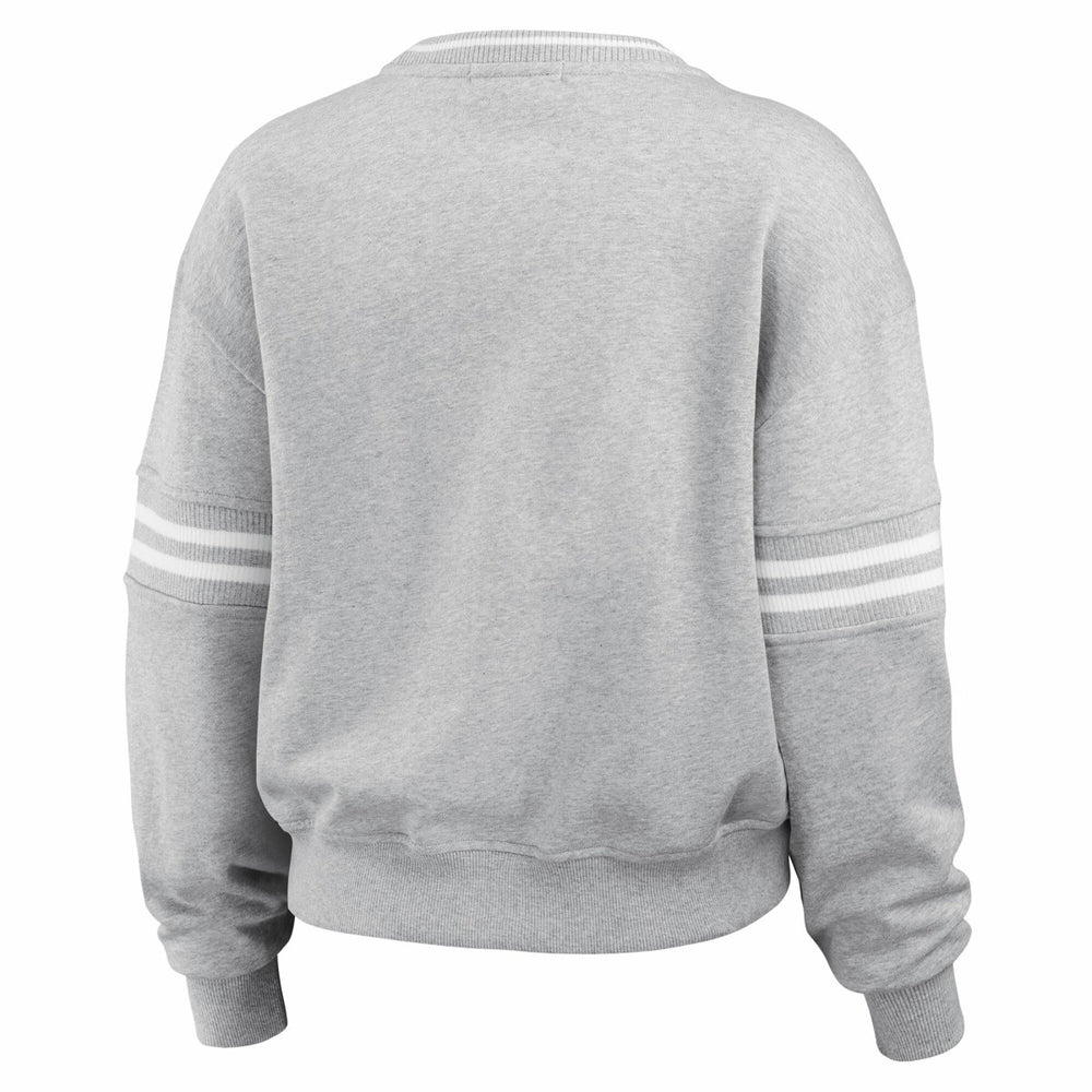 Milwaukee Bucks WEAR by Erin Andrews Women's French Terry Pullover Sweatshirt Heather Gray