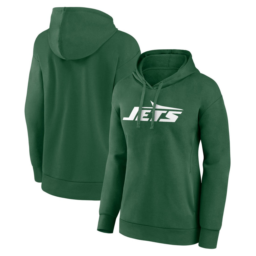 New York Jets Women's Primary Logo Pullover Hoodie - Green Hoodies