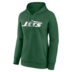 New York Jets Women's Primary Logo Pullover Hoodie - Green Hoodies