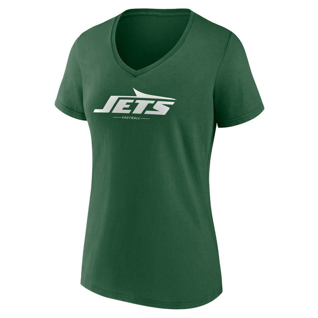 New York Jets Women's Team Lock-Up V-Neck T-Shirt - Green T-shirts