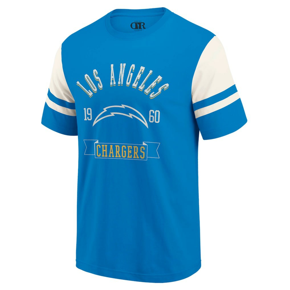 Los Angeles Chargers Darius Rucker Collection Football T-Shirt - Powder Blue T-shirts