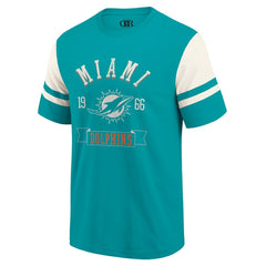Miami Dolphins Darius Rucker Collection Football T-Shirt - Aqua T-shirts