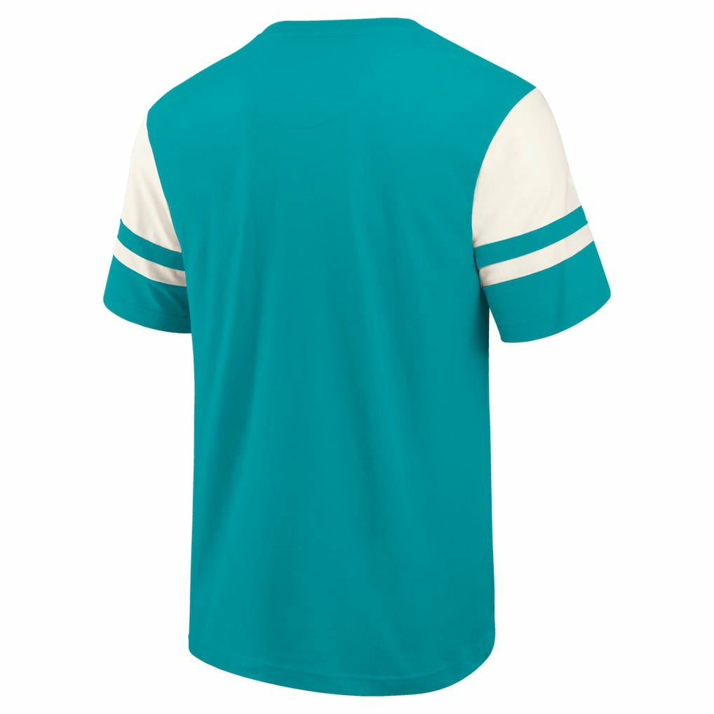 Miami Dolphins Darius Rucker Collection Football T-Shirt - Aqua T-shirts