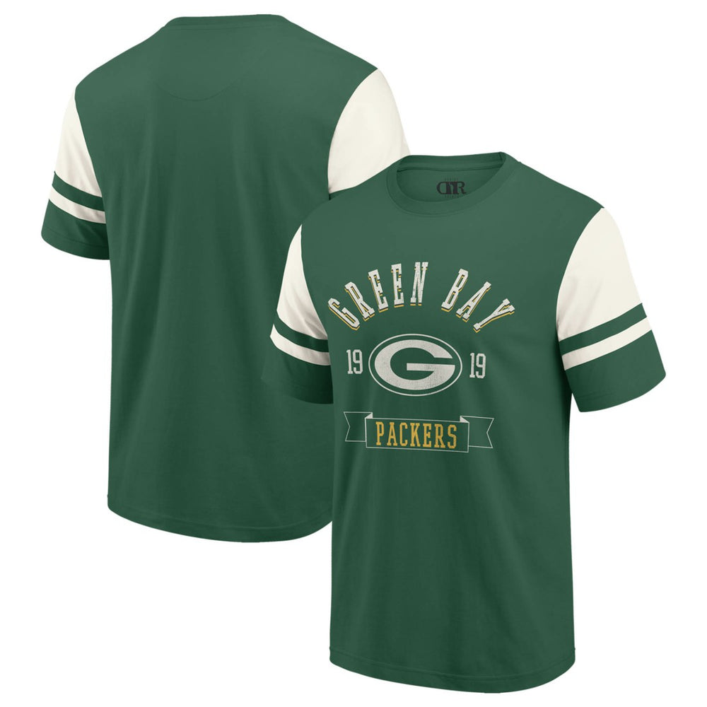 Green Bay Packers Darius Rucker Collection Football T-Shirt - Green T-shirts