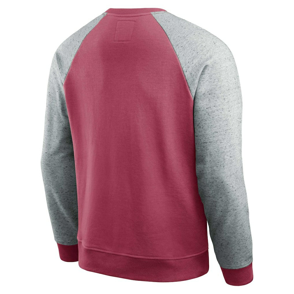Arizona Cardinals Darius Rucker Collection Colorblock Pullover Sweatshirt - Cardinal/Heather Gray Pullover