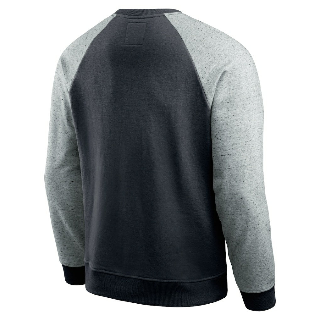 Carolina Panthers Darius Rucker Collection Colorblock Pullover Sweatshirt - Black/Heather Gray Pullover