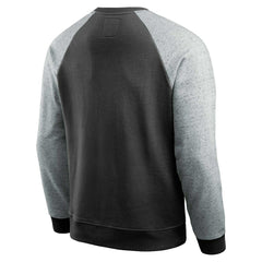 New Orleans Saints Darius Rucker Collection Colorblock Pullover Sweatshirt - Black/Heather Gray Pullover