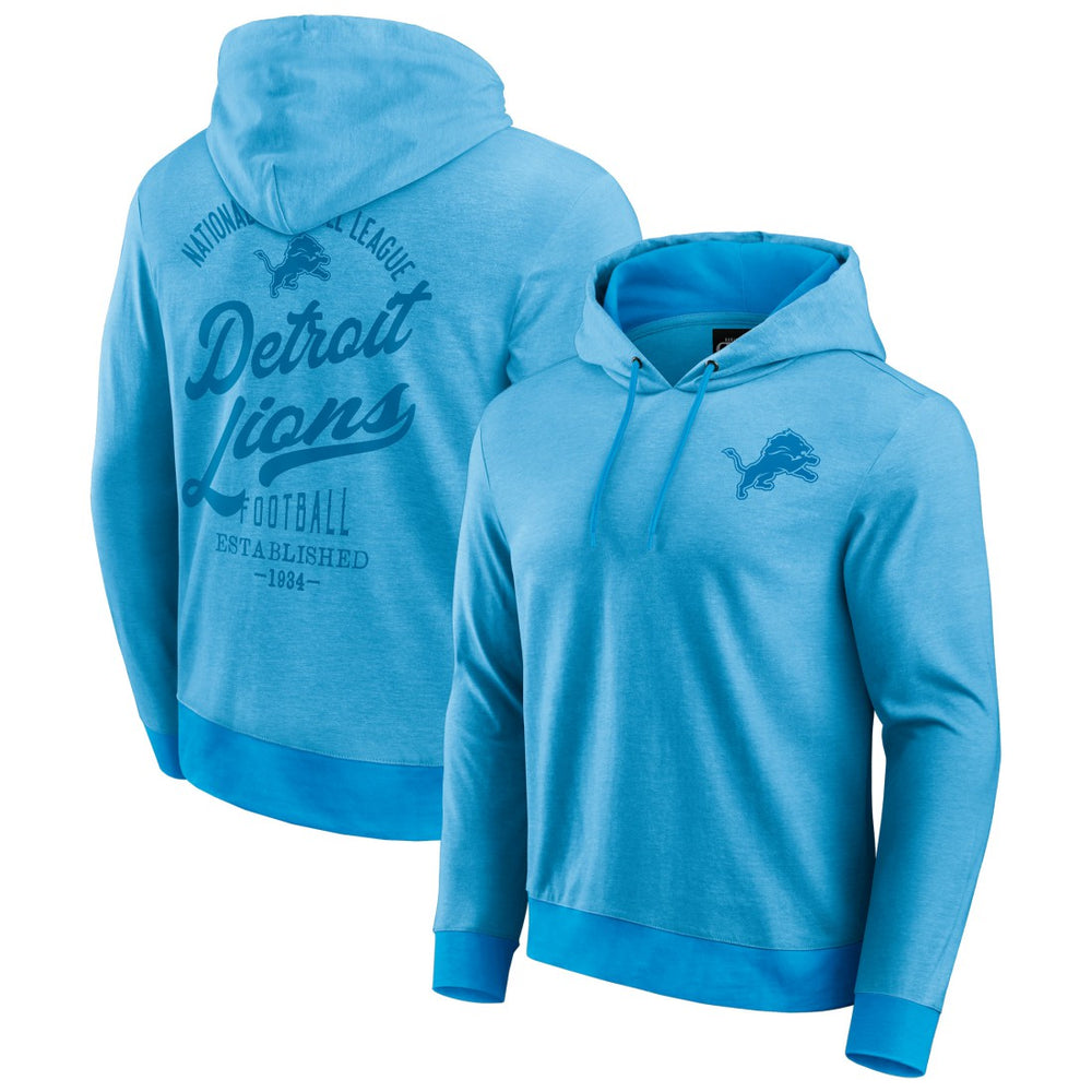 Detroit Lions Darius Rucker Collection Tonal Knit Pullover Hoodie - Blue Hoodies