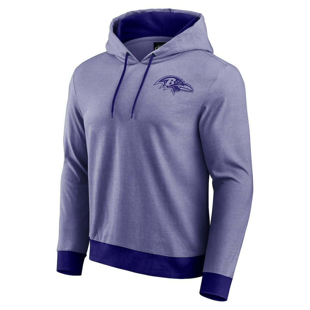 Baltimore Ravens Darius Rucker Collection Tonal Knit Pullover Hoodie - Purple Hoodies
