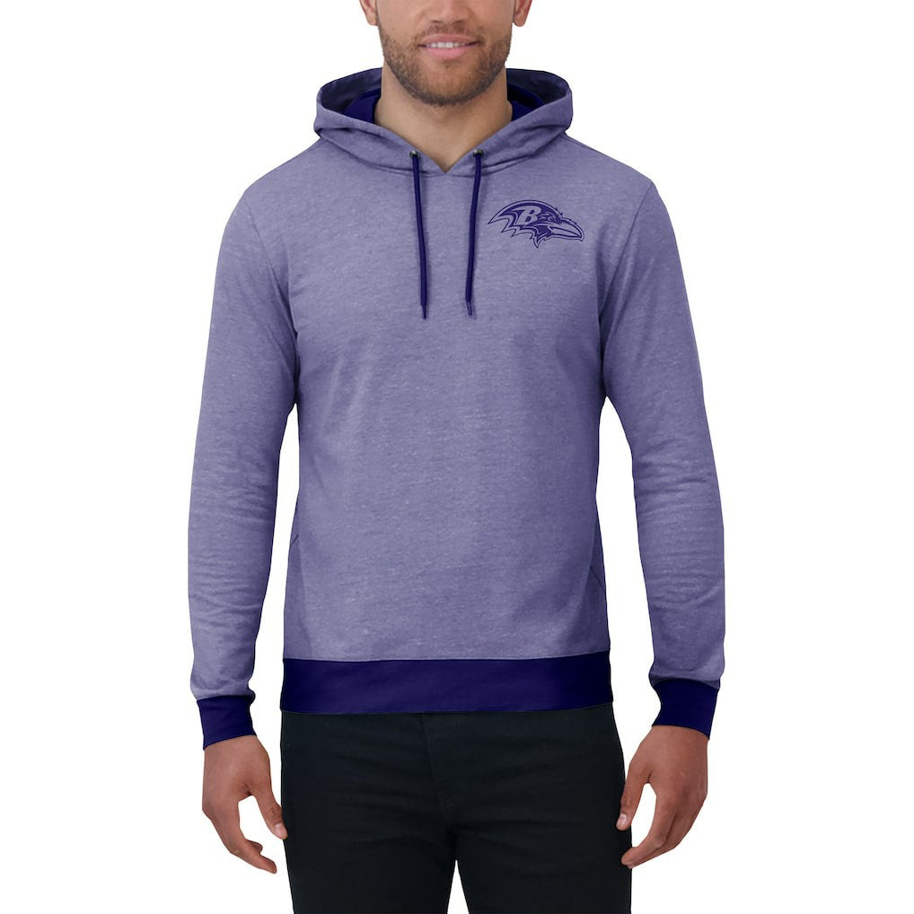 Baltimore Ravens Darius Rucker Collection Tonal Knit Pullover Hoodie - Purple Hoodies