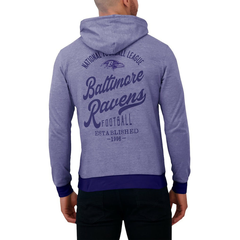 Baltimore Ravens Darius Rucker Collection Tonal Knit Pullover Hoodie - Purple Hoodies
