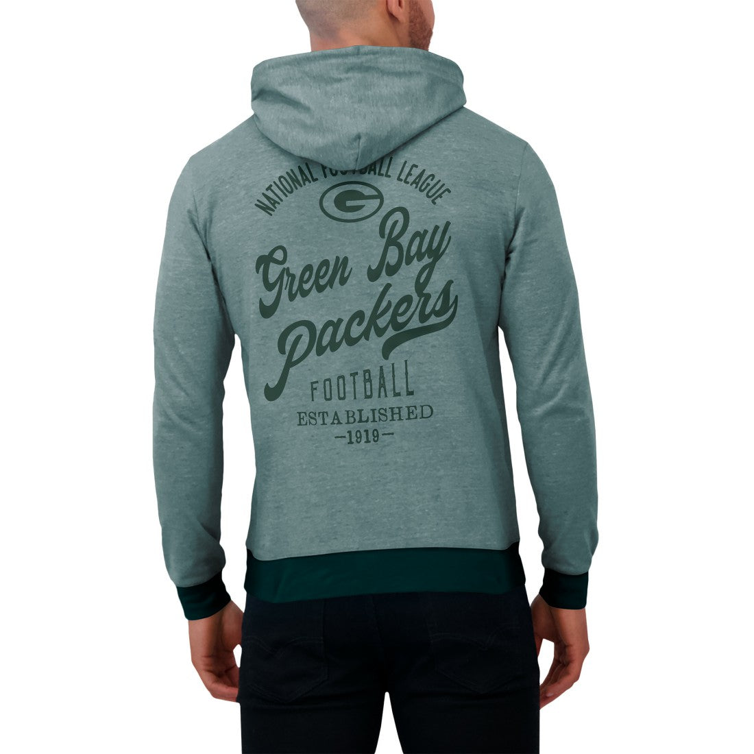 Green Bay Packers Darius Rucker Collection Tonal Knit Pullover Hoodie - Green Hoodies