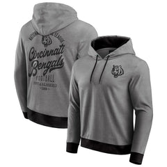 Cincinnati Bengals Darius Rucker Collection Tonal Knit Pullover Hoodie - Black Hoodies