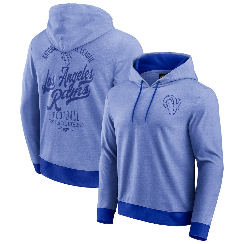 Los Angeles Rams Darius Rucker Collection Tonal Knit Pullover Hoodie - Royal Hoodies