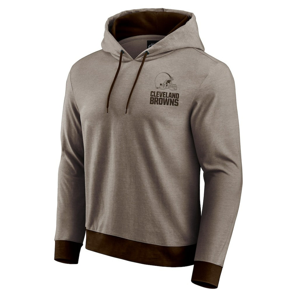 Cleveland Browns Darius Rucker Collection Tonal Knit Pullover Hoodie - Brown Hoodies