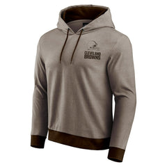 Cleveland Browns Darius Rucker Collection Tonal Knit Pullover Hoodie - Brown Hoodies
