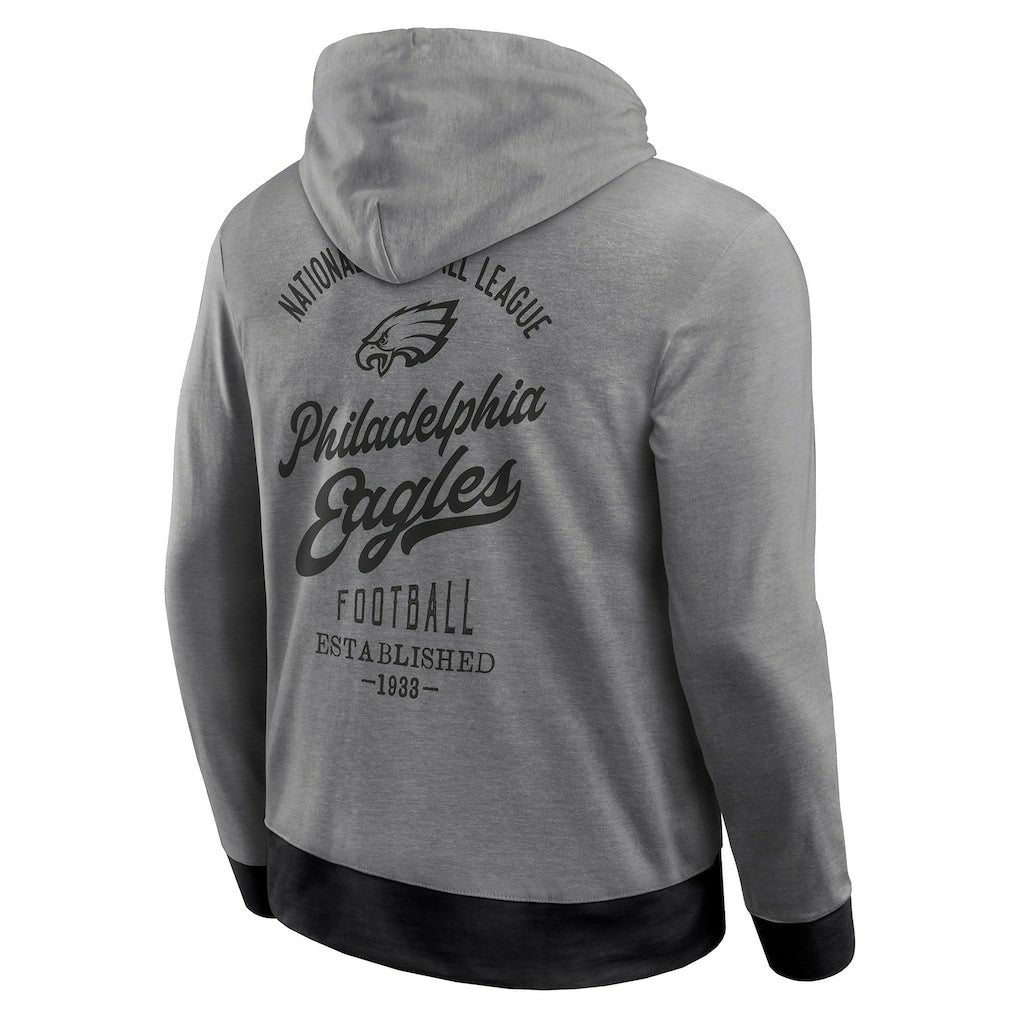 Philadelphia Eagles Darius Rucker Collection Tonal Knit Pullover Hoodie - Gray Hoodies