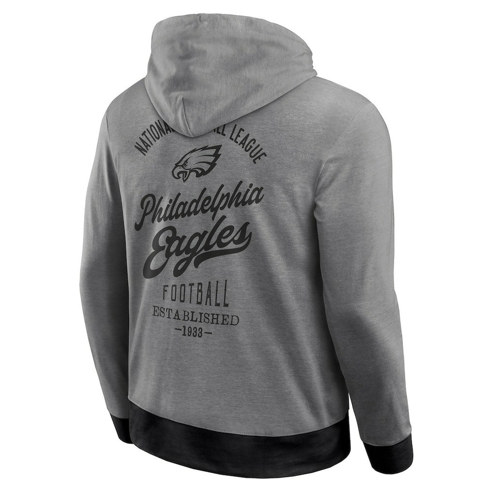Philadelphia Eagles Darius Rucker Collection Tonal Knit Pullover Hoodie - Gray Hoodies