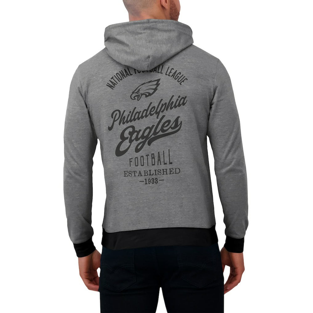 Philadelphia Eagles Darius Rucker Collection Tonal Knit Pullover Hoodie - Gray Hoodies