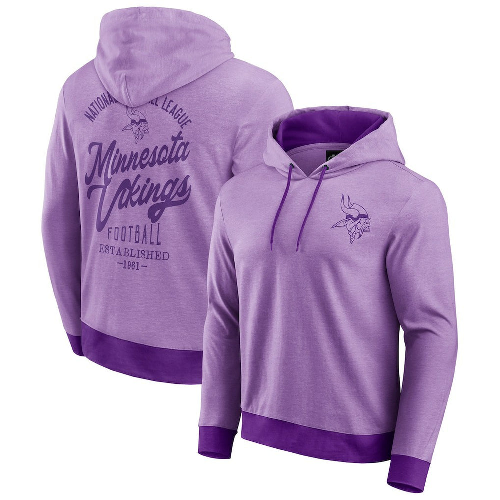 Minnesota Vikings Darius Rucker Collection Tonal Knit Pullover Hoodie - Purple Hoodies