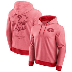 San Francisco 49ers Darius Rucker Collection Tonal Knit Pullover Hoodie - Scarlet Hoodies