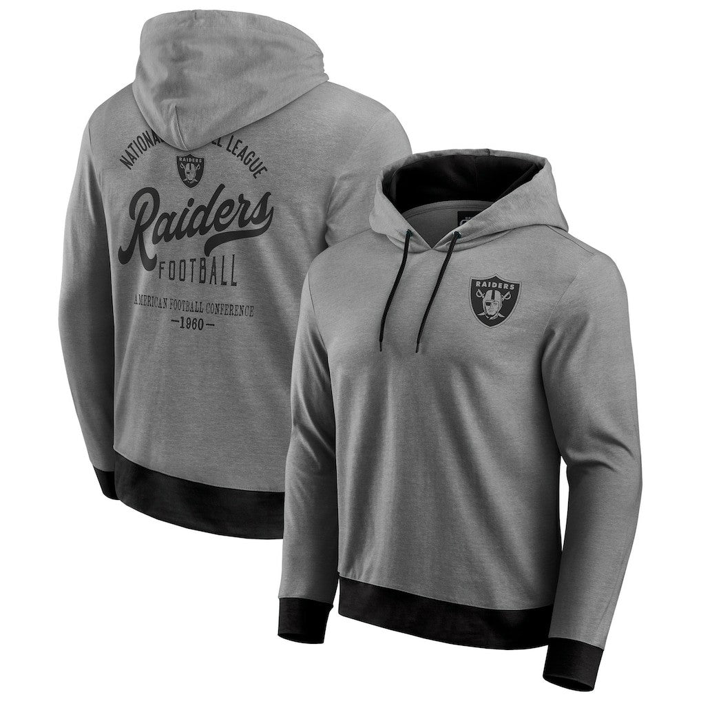 Las Vegas Raiders Darius Rucker Collection Tonal Knit Pullover Hoodie - Black Hoodies