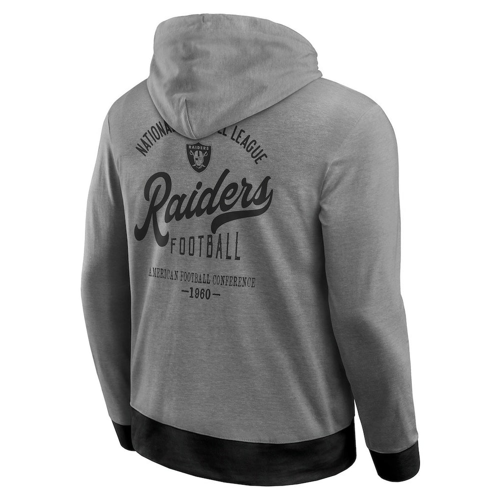 Las Vegas Raiders Darius Rucker Collection Tonal Knit Pullover Hoodie - Black Hoodies