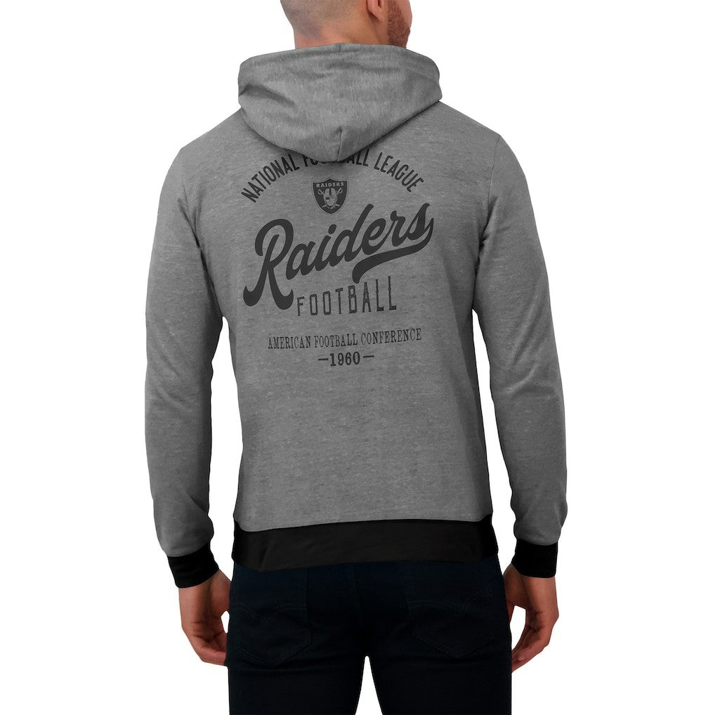 Las Vegas Raiders Darius Rucker Collection Tonal Knit Pullover Hoodie - Black Hoodies