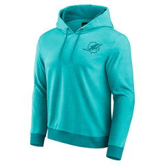 Miami Dolphins Darius Rucker Collection Tonal Knit Pullover Hoodie - Aqua Hoodies