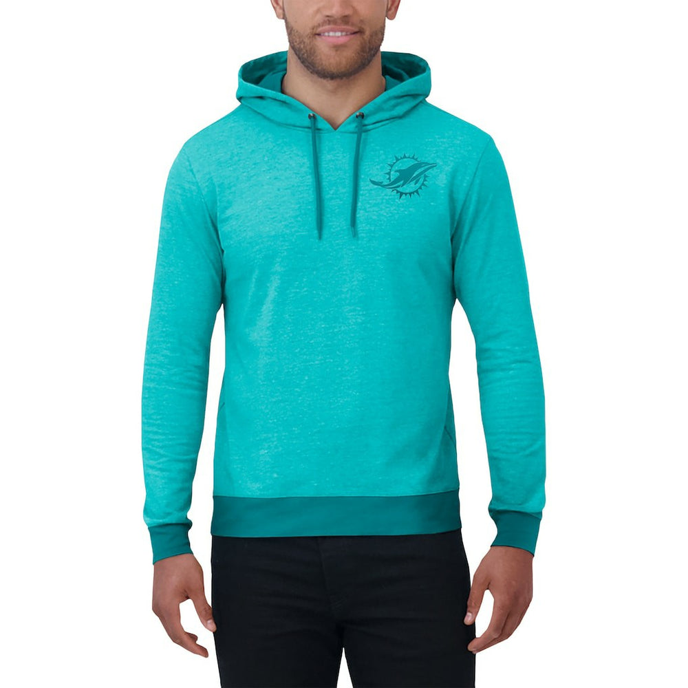 Miami Dolphins Darius Rucker Collection Tonal Knit Pullover Hoodie - Aqua Hoodies