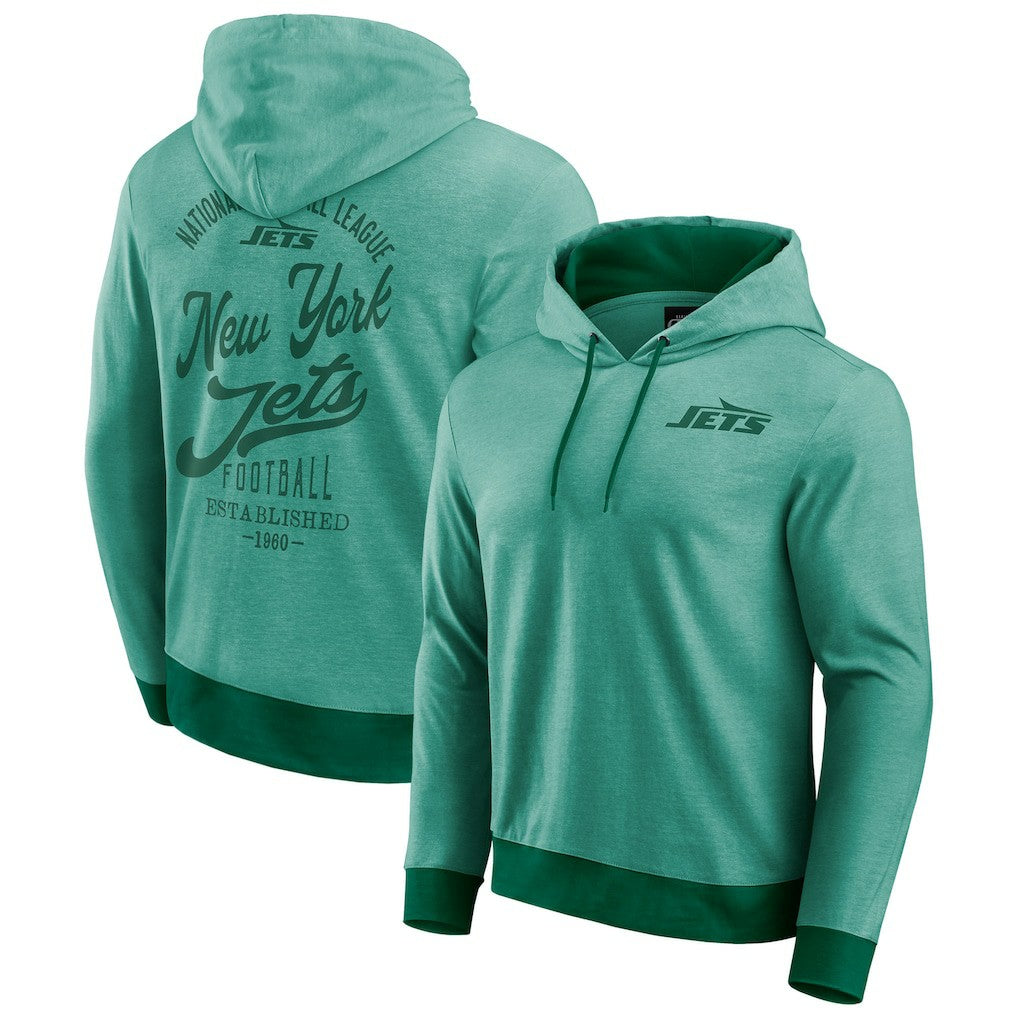 New York Jets Darius Rucker Collection Tonal Knit Pullover Hoodie - Green Hoodies