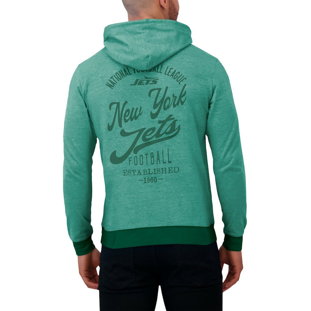 New York Jets Darius Rucker Collection Tonal Knit Pullover Hoodie - Green Hoodies