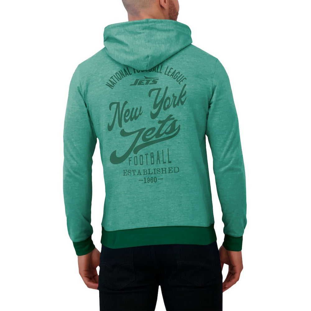 New York Jets Darius Rucker Collection Tonal Knit Pullover Hoodie - Green Hoodies