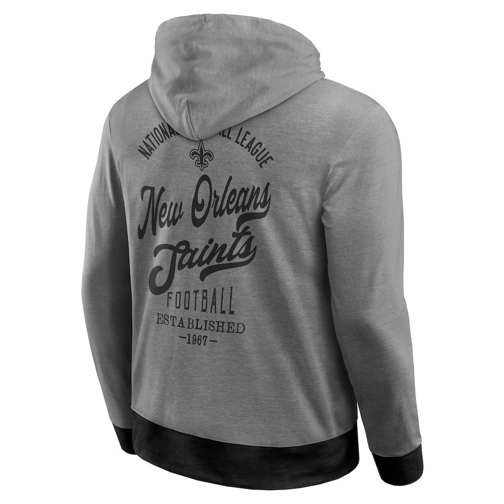 New Orleans Saints Darius Rucker Collection Tonal Knit Pullover Hoodie - Black Hoodies