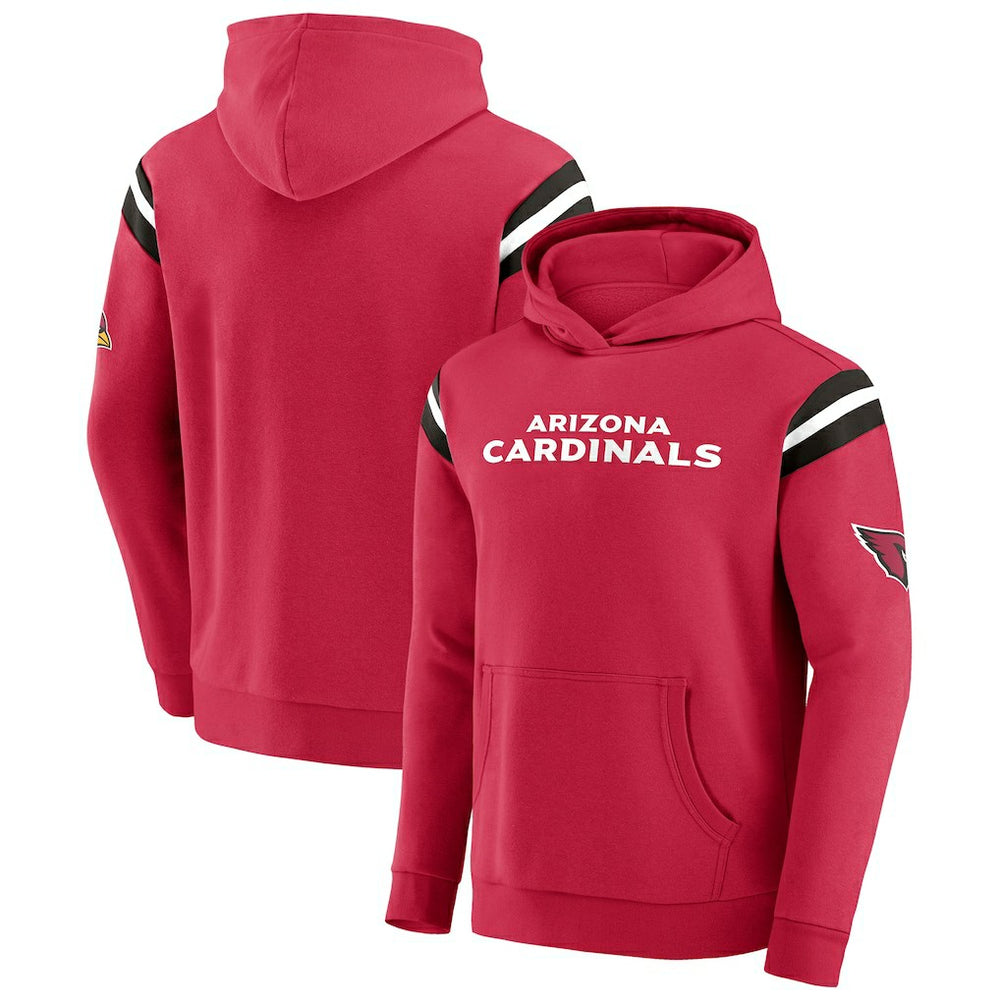 Arizona Cardinals Darius Rucker Collection Football Washed Pullover Hoodie - Cardinal Hoodies