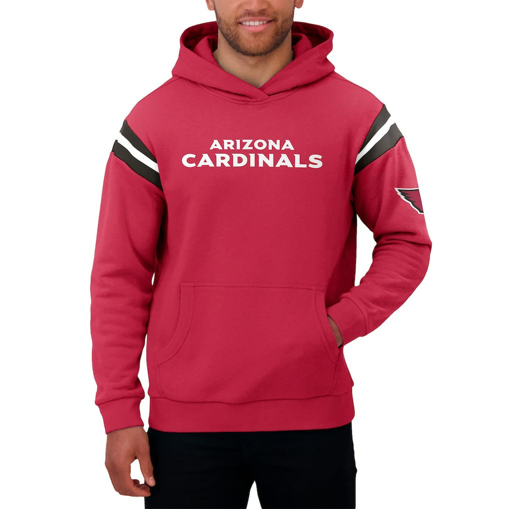 Arizona Cardinals Darius Rucker Collection Football Washed Pullover Hoodie - Cardinal Hoodies