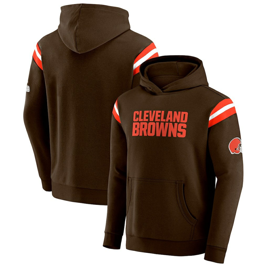 Cleveland Browns Darius Rucker Collection Football Washed Pullover Hoodie - Brown Hoodies
