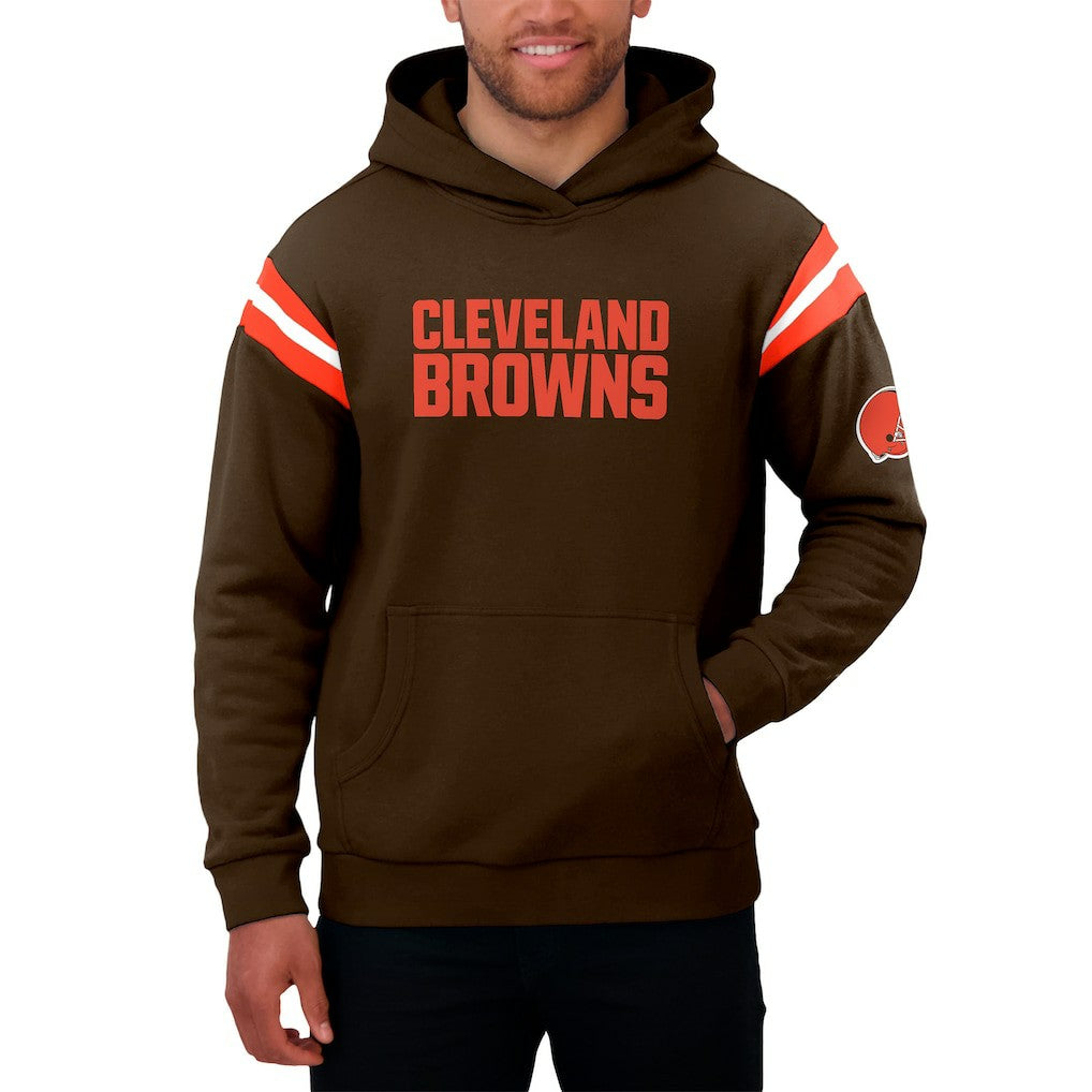 Cleveland Browns Darius Rucker Collection Football Washed Pullover Hoodie - Brown Hoodies