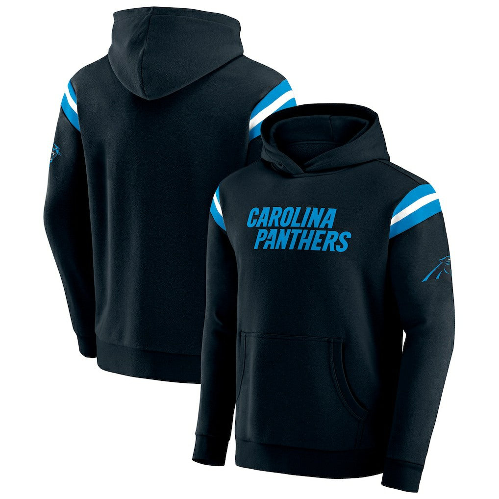 Carolina Panthers Darius Rucker Collection Football Washed Pullover Hoodie - Black Hoodies