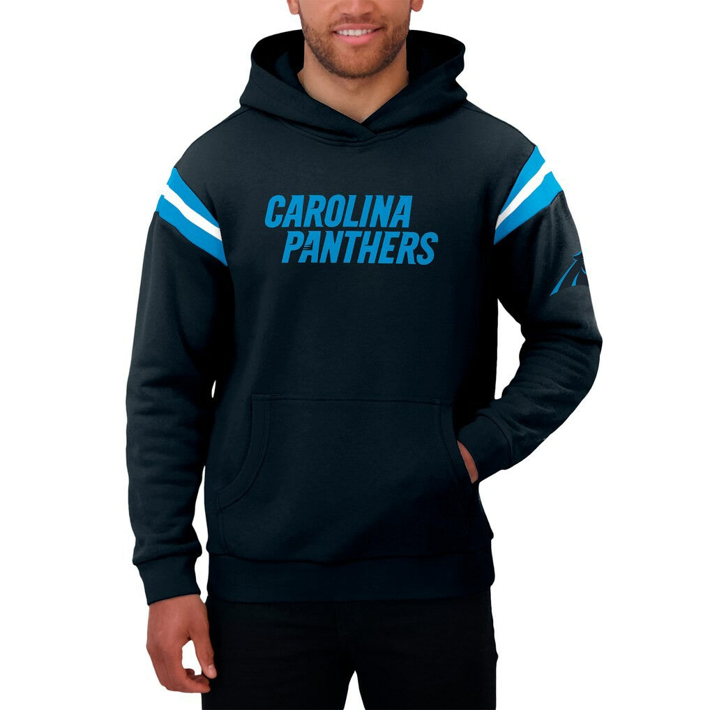 Carolina Panthers Darius Rucker Collection Football Washed Pullover Hoodie - Black Hoodies