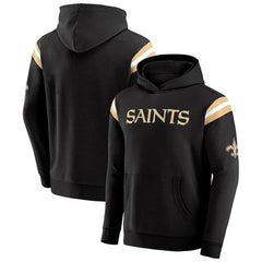 New Orleans Saints Darius Rucker Collection Football Washed Pullover Hoodie - Black Hoodies