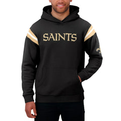 New Orleans Saints Darius Rucker Collection Football Washed Pullover Hoodie - Black Hoodies