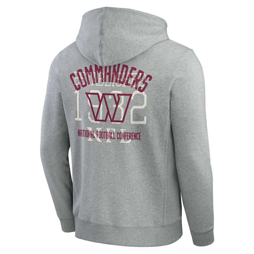 Washington Commanders Darius Rucker Collection Vintage Stripe Full-Zip Hoodie - Heather Gray Hoodies