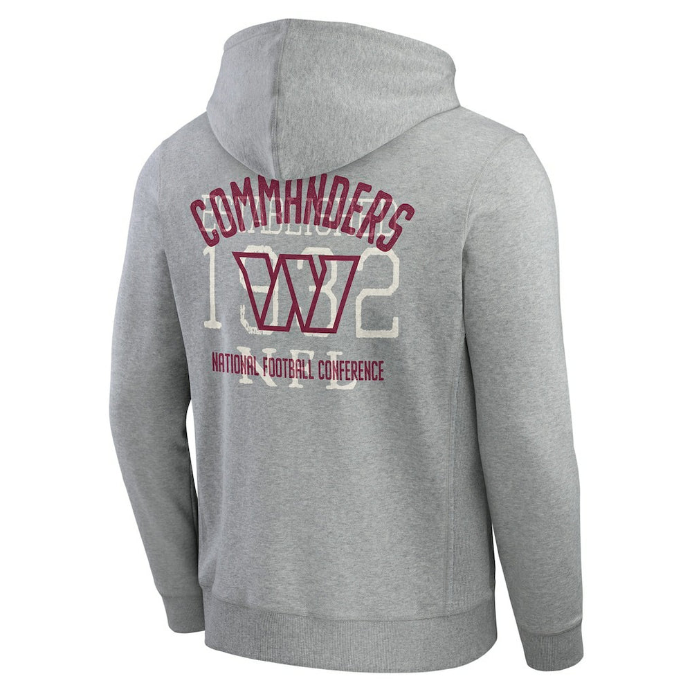 Washington Commanders Darius Rucker Collection Vintage Stripe Full-Zip Hoodie - Heather Gray Hoodies