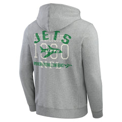 New York Jets Darius Rucker Collection Vintage Stripe Full-Zip Hoodie - Heather Gray Hoodies