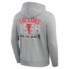 Atlanta Falcons Darius Rucker Collection Vintage Stripe Full-Zip Hoodie - Heather Gray Hoodies