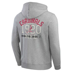 Arizona Cardinals Darius Rucker Collection Vintage Stripe Full-Zip Hoodie - Heather Gray Hoodies