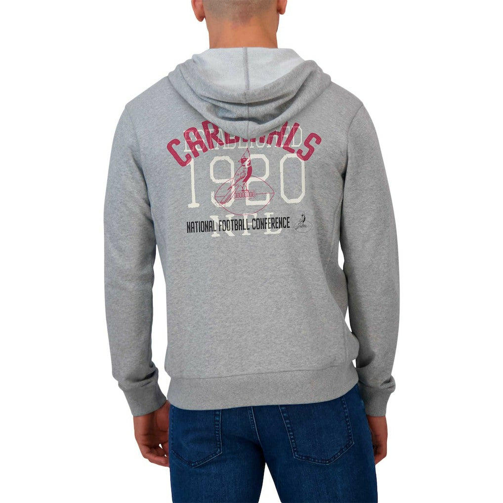 Arizona Cardinals Darius Rucker Collection Vintage Stripe Full-Zip Hoodie - Heather Gray Hoodies